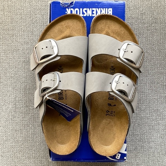 New! Birkenstock Women Arizona Big Buckle Slide Sandal DOVE GRAY, Size 8-8.5US - Picture 8 of 16